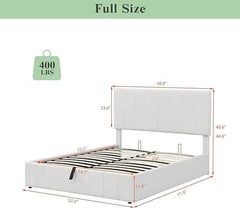 Bellemave® Upholstered Platform Bed with A Hydraulic Storage System - Bellemave