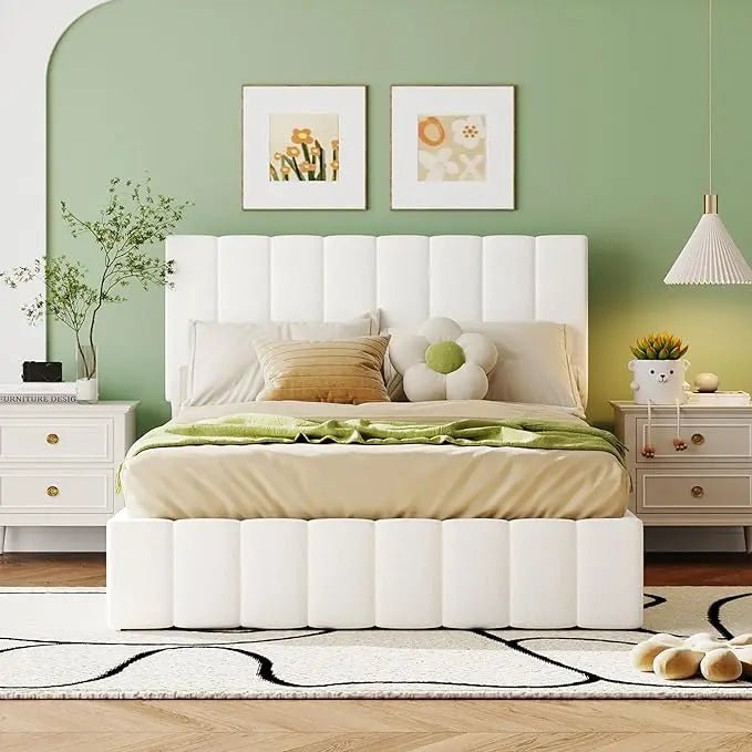 Bellemave® Upholstered Platform Bed with A Hydraulic Storage System - Bellemave