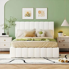 Bellemave® Upholstered Platform Bed with A Hydraulic Storage System - Bellemave