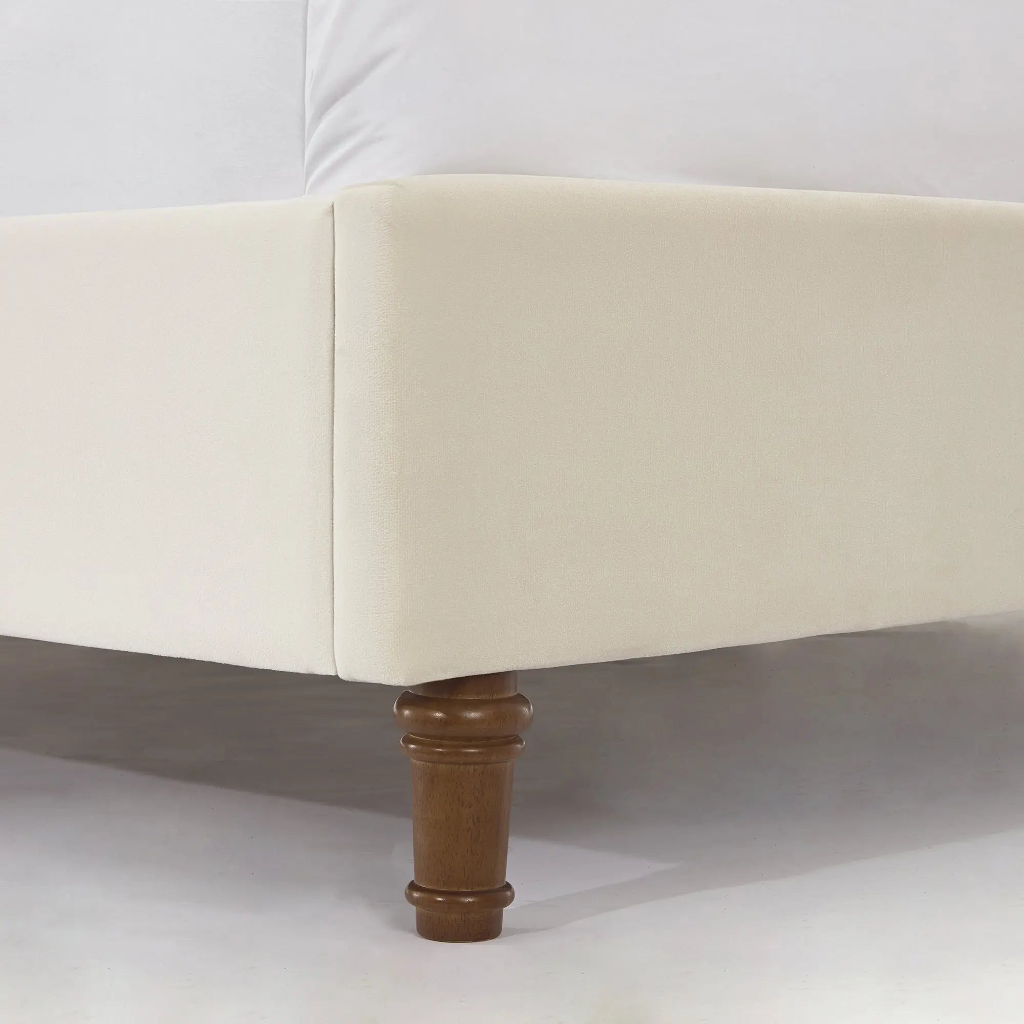 Bellemave® Upholstered Platform Bed with Traditional Hand Buttoned Tufting High Headboard,Nailhead Trim Wingback - Bellemave