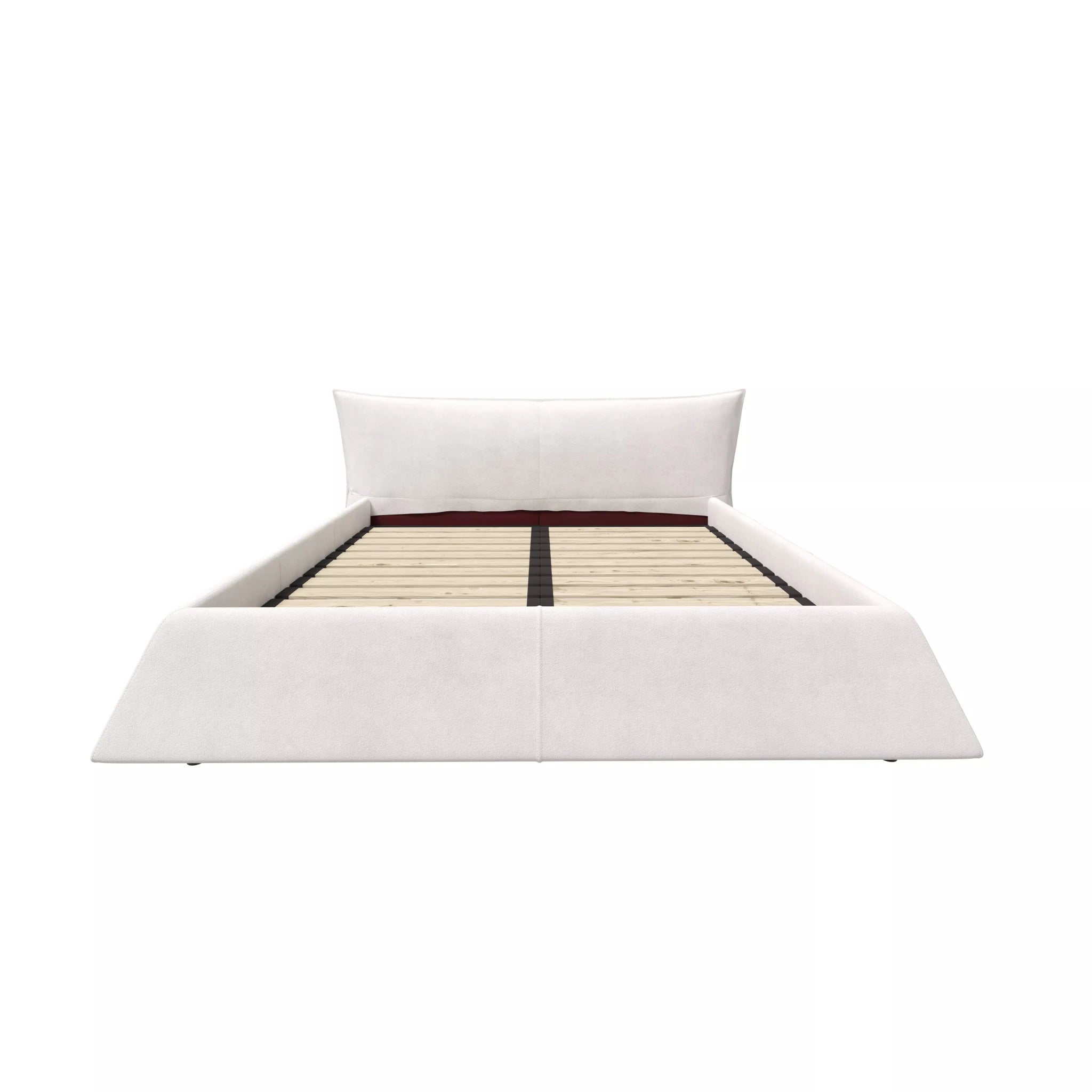 Bellemave® Upholstered Platform Bed with Velvet Headboard, Metal & Solid Wood Bed Frame, No Box Spring Needed - Bellemave