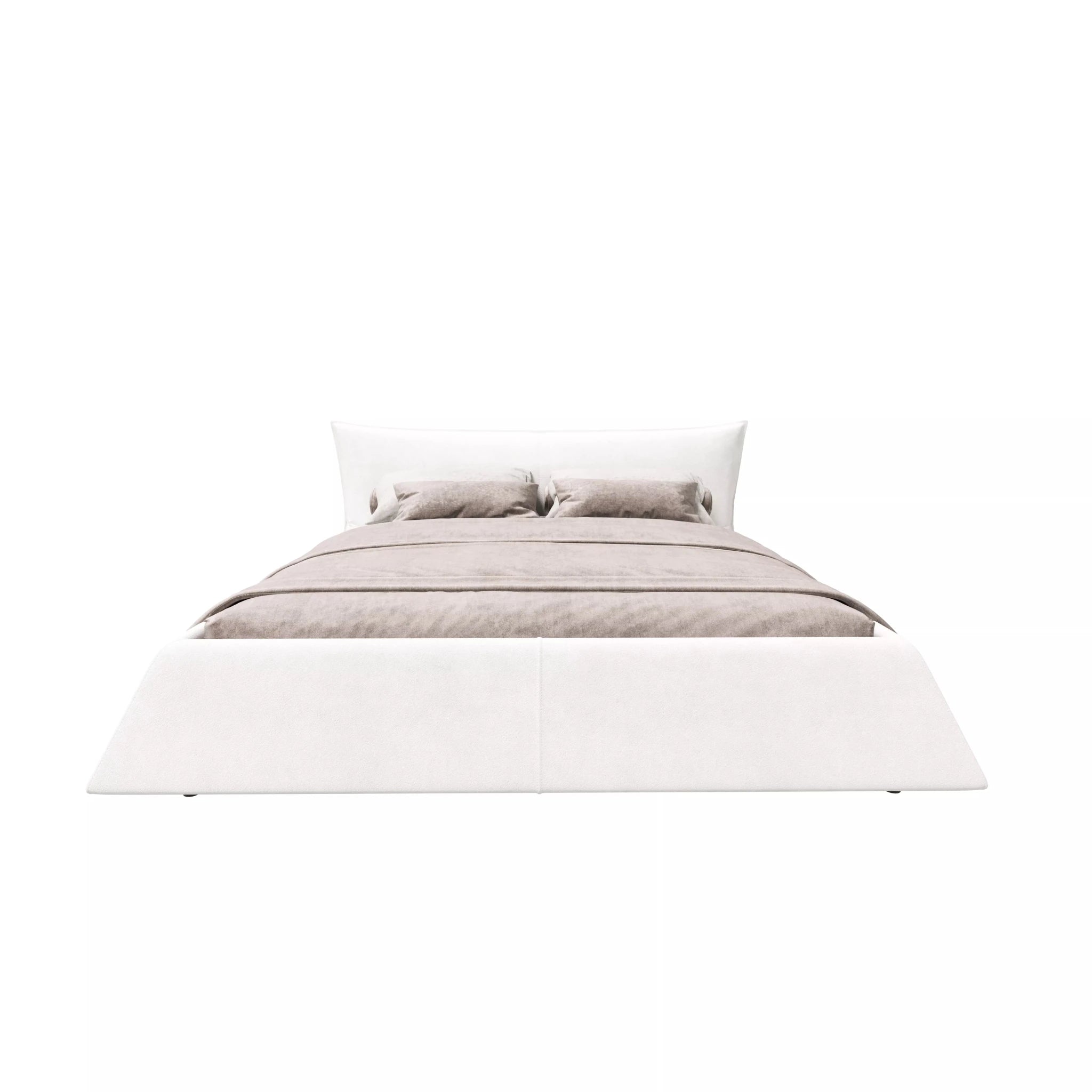 Bellemave® Upholstered Platform Bed with Velvet Headboard, Metal & Solid Wood Bed Frame, No Box Spring Needed - Bellemave
