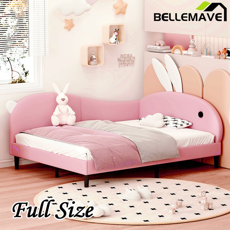 Bellemave® Upholstered Rabbit - Shape Daybed, Sofabed with Rabbit Ear Headboard - Bellemave