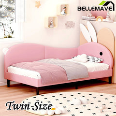 Bellemave® Upholstered Rabbit - Shape Daybed, Sofabed with Rabbit Ear Headboard - Bellemave