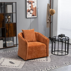 Bellemave® Upholstered Swivel Chair For Living Room Chairs with Waist Cushion - Bellemave