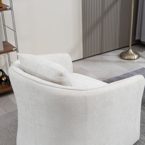 Bellemave® Upholstered Swivel Chair For Living Room Chairs with Waist Cushion - Bellemave