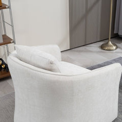 Bellemave® Upholstered Swivel Chair For Living Room Chairs with Waist Cushion - Bellemave