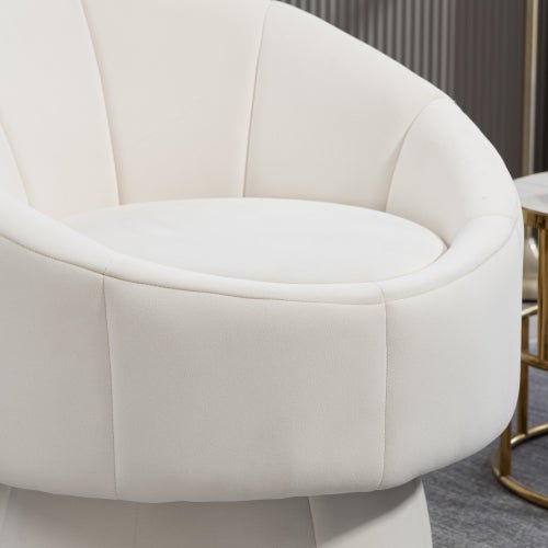 Bellemave® Upholstered Swivel Chair For Living Room Chairs with Waist Cushion - Bellemave