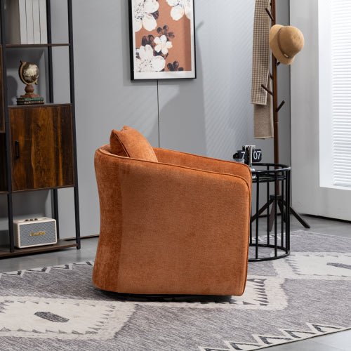 Bellemave® Upholstered Swivel Chair For Living Room Chairs with Waist Cushion - Bellemave