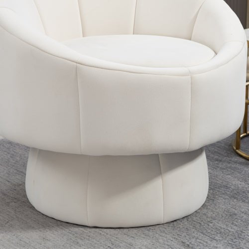Bellemave® Upholstered Swivel Chair For Living Room Chairs with Waist Cushion - Bellemave