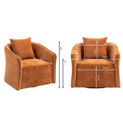 Bellemave® Upholstered Swivel Chair For Living Room Chairs with Waist Cushion - Bellemave