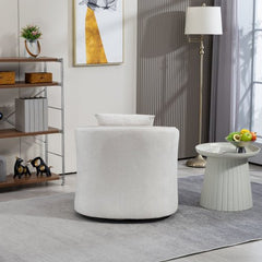Bellemave® Upholstered Swivel Chair For Living Room Chairs with Waist Cushion - Bellemave