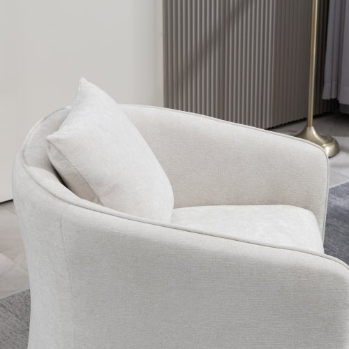 Bellemave® Upholstered Swivel Chair For Living Room Chairs with Waist Cushion - Bellemave