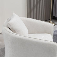 Bellemave® Upholstered Swivel Chair For Living Room Chairs with Waist Cushion - Bellemave