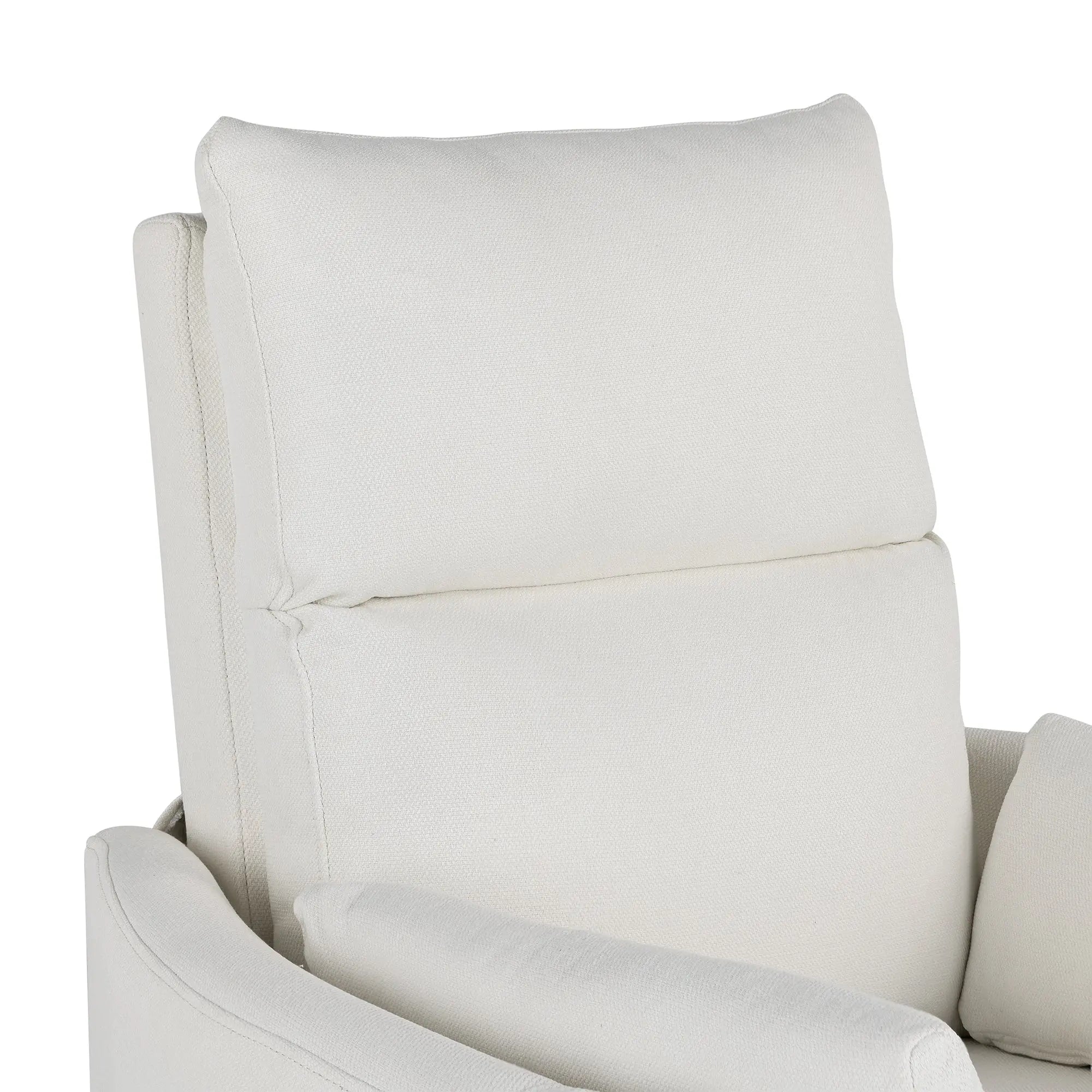 Bellemave® Upholstered Swivel Recliner with Two Removable Pillows - Bellemave