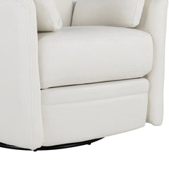 Bellemave® Upholstered Swivel Recliner with Two Removable Pillows - Bellemave