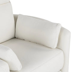 Bellemave® Upholstered Swivel Recliner with Two Removable Pillows - Bellemave