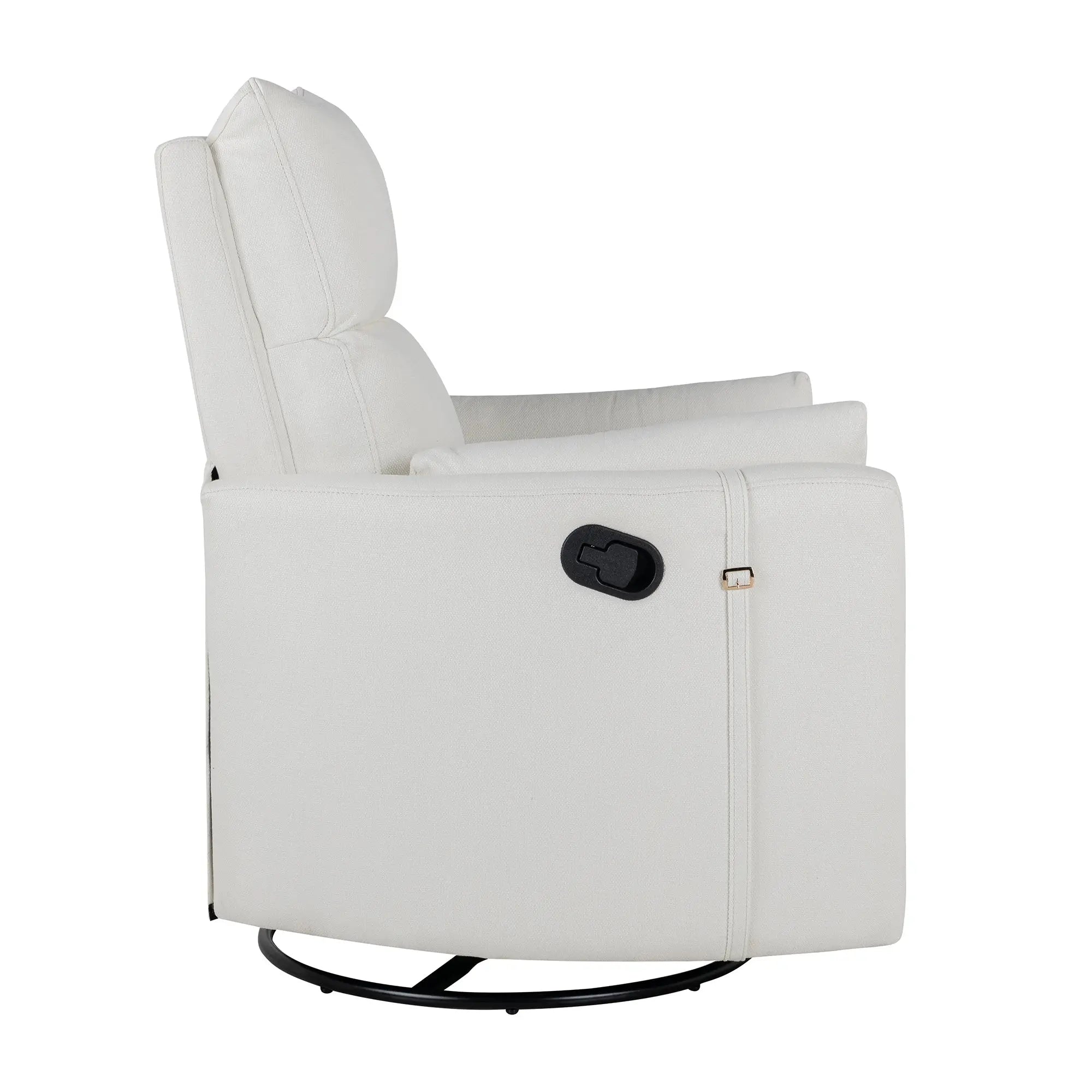 Bellemave® Upholstered Swivel Recliner with Two Removable Pillows - Bellemave