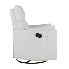 Bellemave® Upholstered Swivel Recliner with Two Removable Pillows - Bellemave
