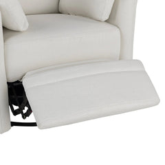 Bellemave® Upholstered Swivel Recliner with Two Removable Pillows - Bellemave