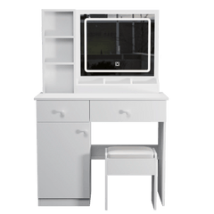 Bellemave® Vanity Mirror with Lights and Table Set with 3 Color Lighting Brightness Adjustable, 2 big Drawers - Bellemave