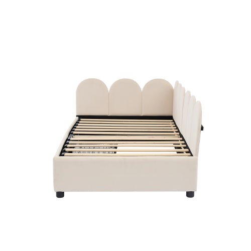 Bellemave® Velvet Upholstered Daybed with 2 Drawers and Soft Fabric Headboard - Bellemave