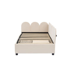 Bellemave® Velvet Upholstered Daybed with 2 Drawers and Soft Fabric Headboard - Bellemave