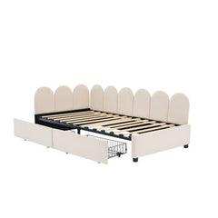 Bellemave® Velvet Upholstered Daybed with 2 Drawers and Soft Fabric Headboard - Bellemave