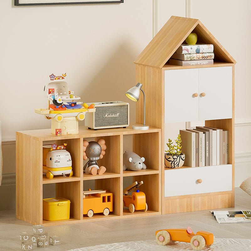 Bellemave® Versatile Children's Bookshelf with House - Shaped Design, Adjustable Placement - Bellemave