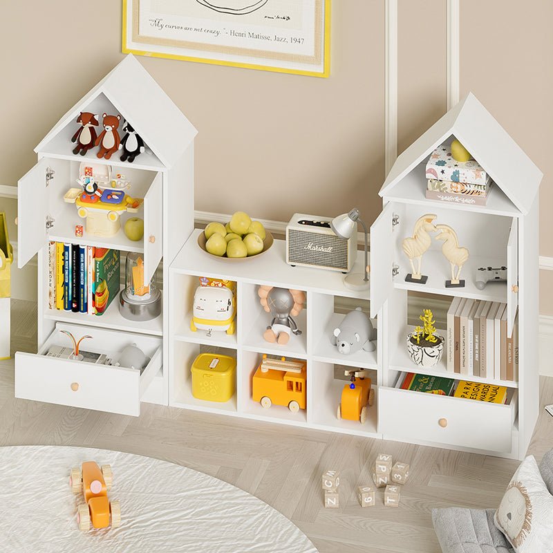 Bellemave® Versatile Children's Bookshelf with House - Shaped Design, Adjustable Placement - Bellemave