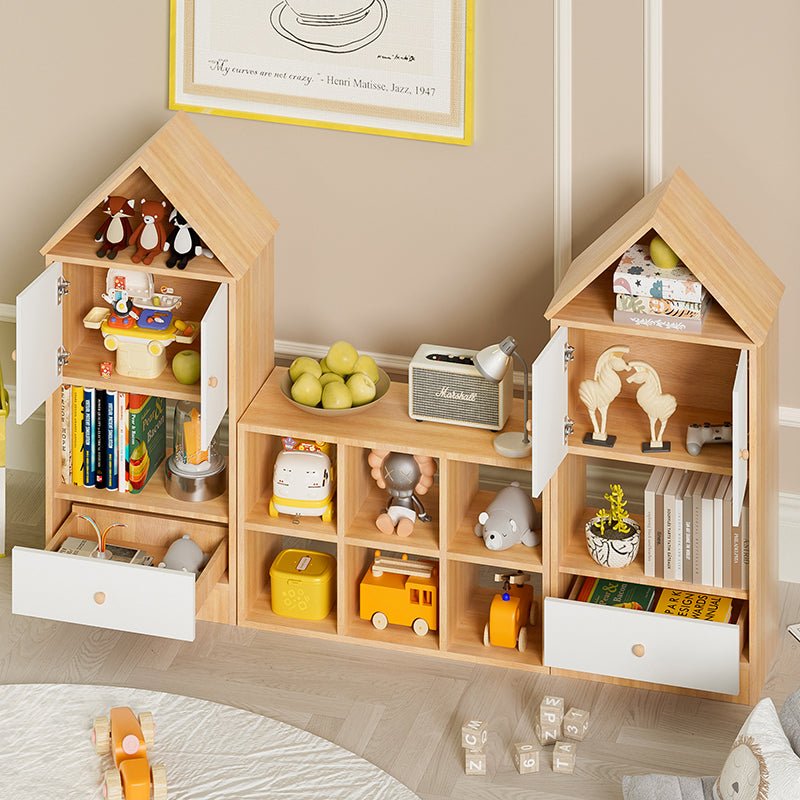 Bellemave® Versatile Children's Bookshelf with House - Shaped Design, Adjustable Placement - Bellemave