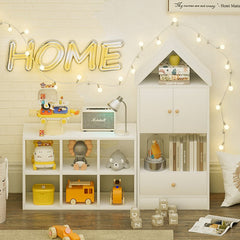 Bellemave® Versatile Children's Bookshelf with House - Shaped Design, Adjustable Placement - Bellemave