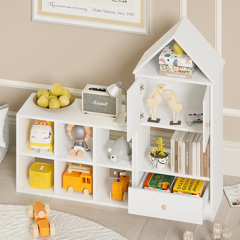 Bellemave® Versatile Children's Bookshelf with House - Shaped Design, Adjustable Placement - Bellemave