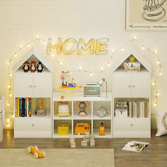 Bellemave® Versatile Children's Bookshelf with House - Shaped Design, Adjustable Placement - Bellemave