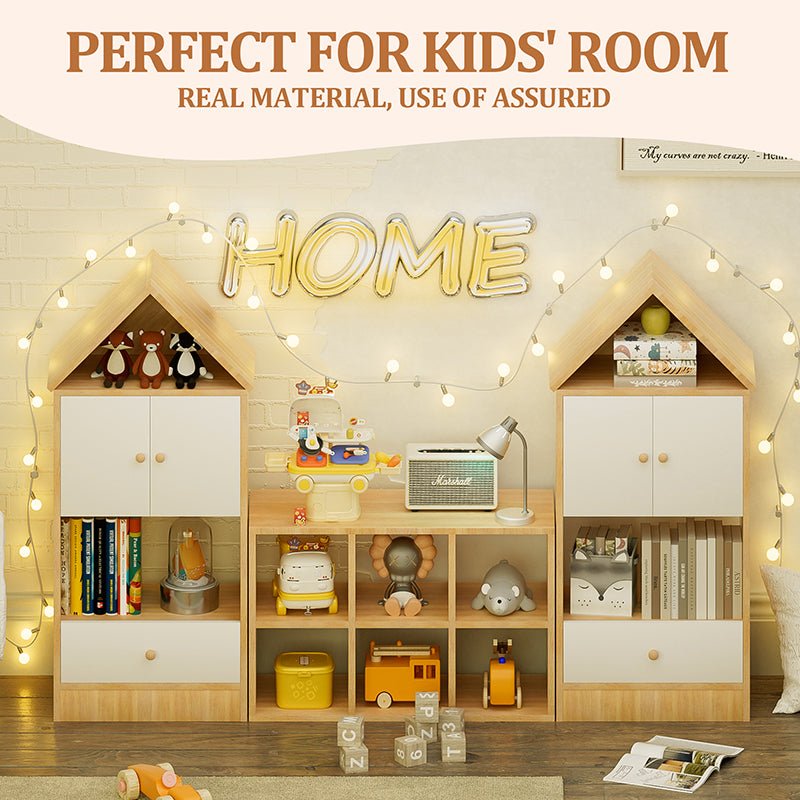 Bellemave® Versatile Children's Bookshelf with House - Shaped Design, Adjustable Placement - Bellemave