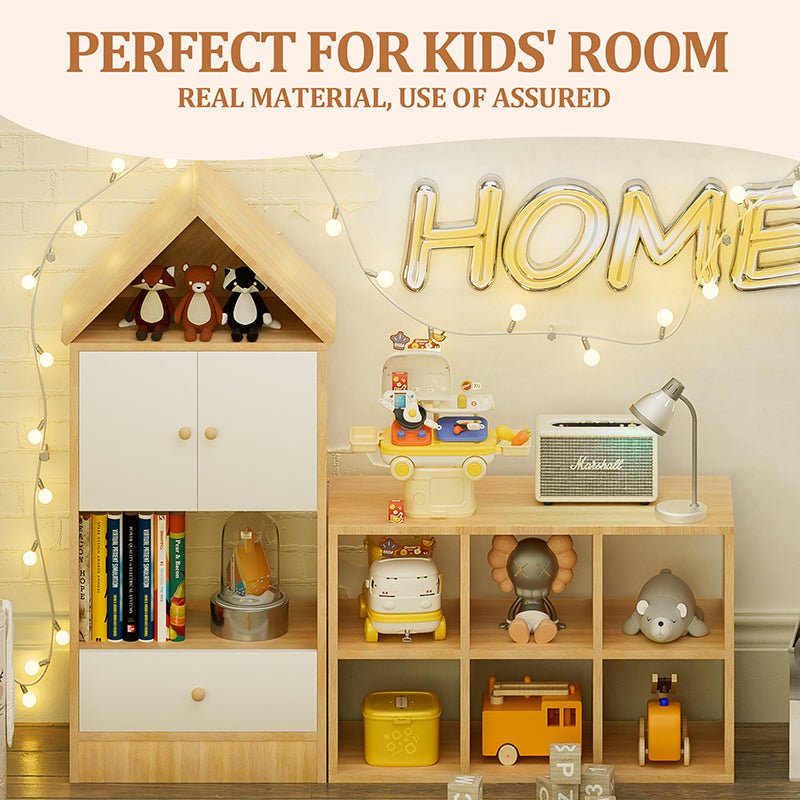 Bellemave® Versatile Children's Bookshelf with House - Shaped Design, Adjustable Placement - Bellemave