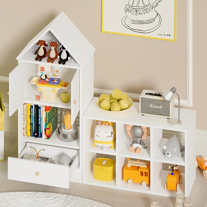 Bellemave® Versatile Children's Bookshelf with House - Shaped Design, Adjustable Placement - Bellemave
