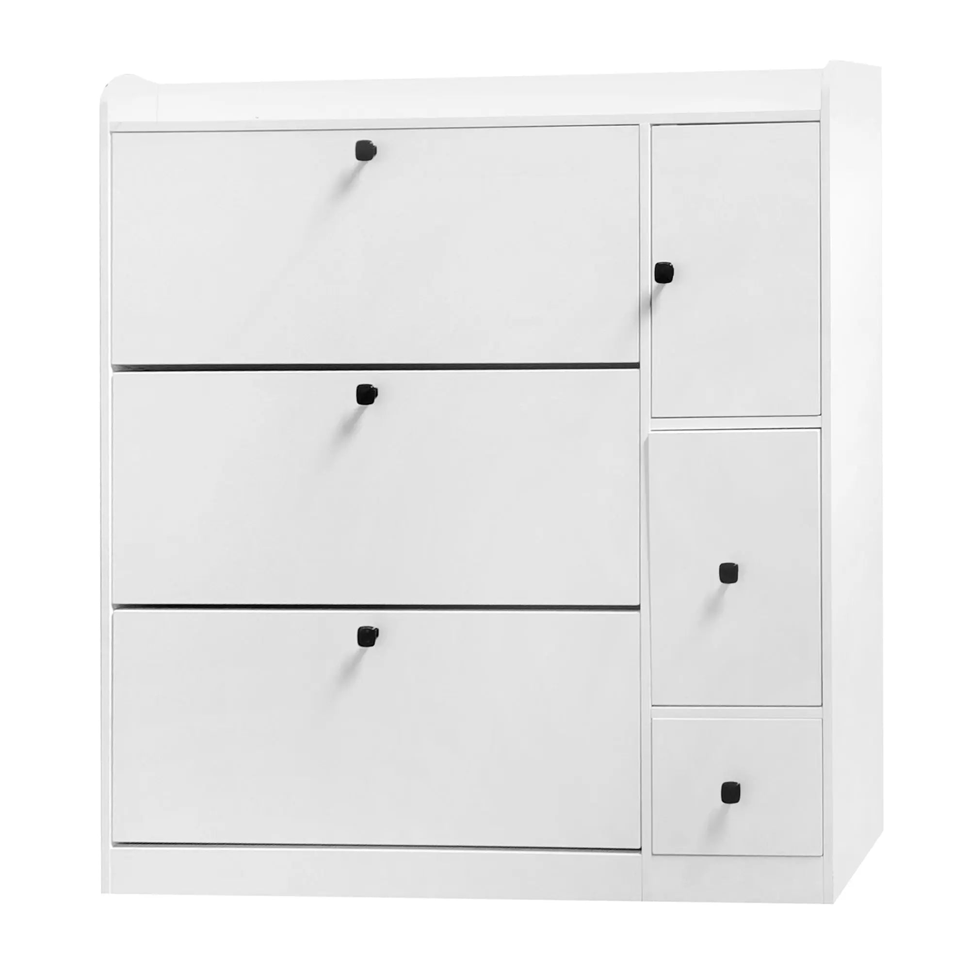 Bellemave® Versatile Shoe Cabinet with 3 Flip Drawers and Pull - down Seat - Bellemave