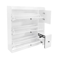 Bellemave® Versatile Shoe Cabinet with 3 Flip Drawers and Pull - down Seat - Bellemave