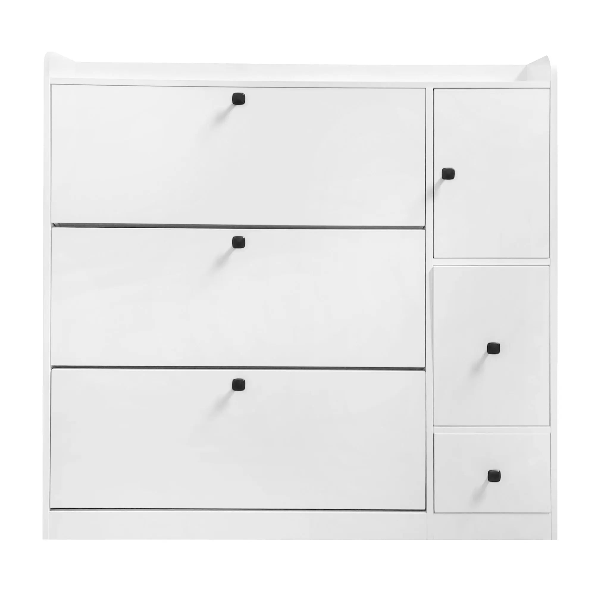 Bellemave® Versatile Shoe Cabinet with 3 Flip Drawers and Pull - down Seat - Bellemave