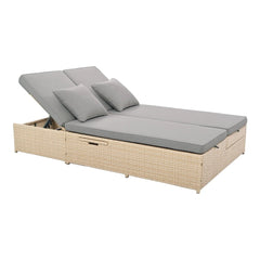 Bellemave® Wicker Rattan Patio Reclining Chairs with Adjustable Backrest and Seat - Bellemave