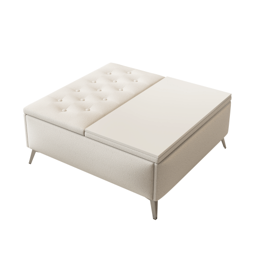 Bellemave® Wide Square Upholstered Storage Benches Coffee Table with Lift Top - Bellemave