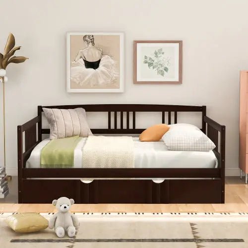 Bellemave® Wood Daybed Bed with Trundle - Bellemave