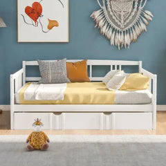 Bellemave® Wood Daybed Bed with Trundle - Bellemave
