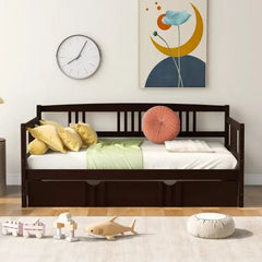 Bellemave® Wood Daybed Bed with Trundle - Bellemave