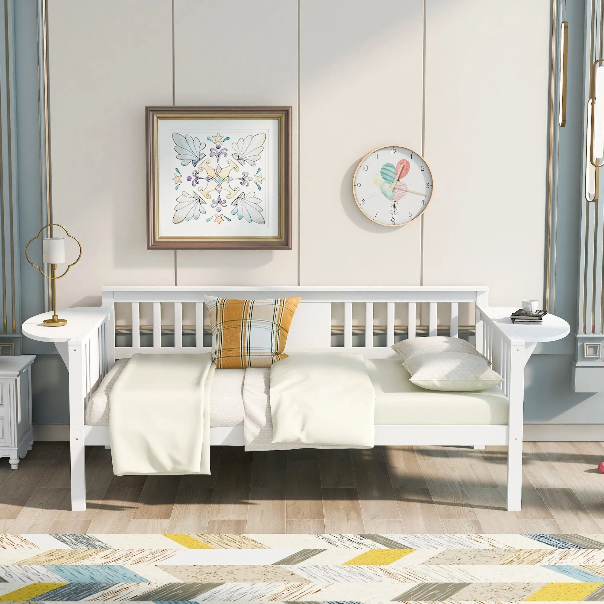 Bellemave® Wood Daybed with Small Foldable Table - Bellemave