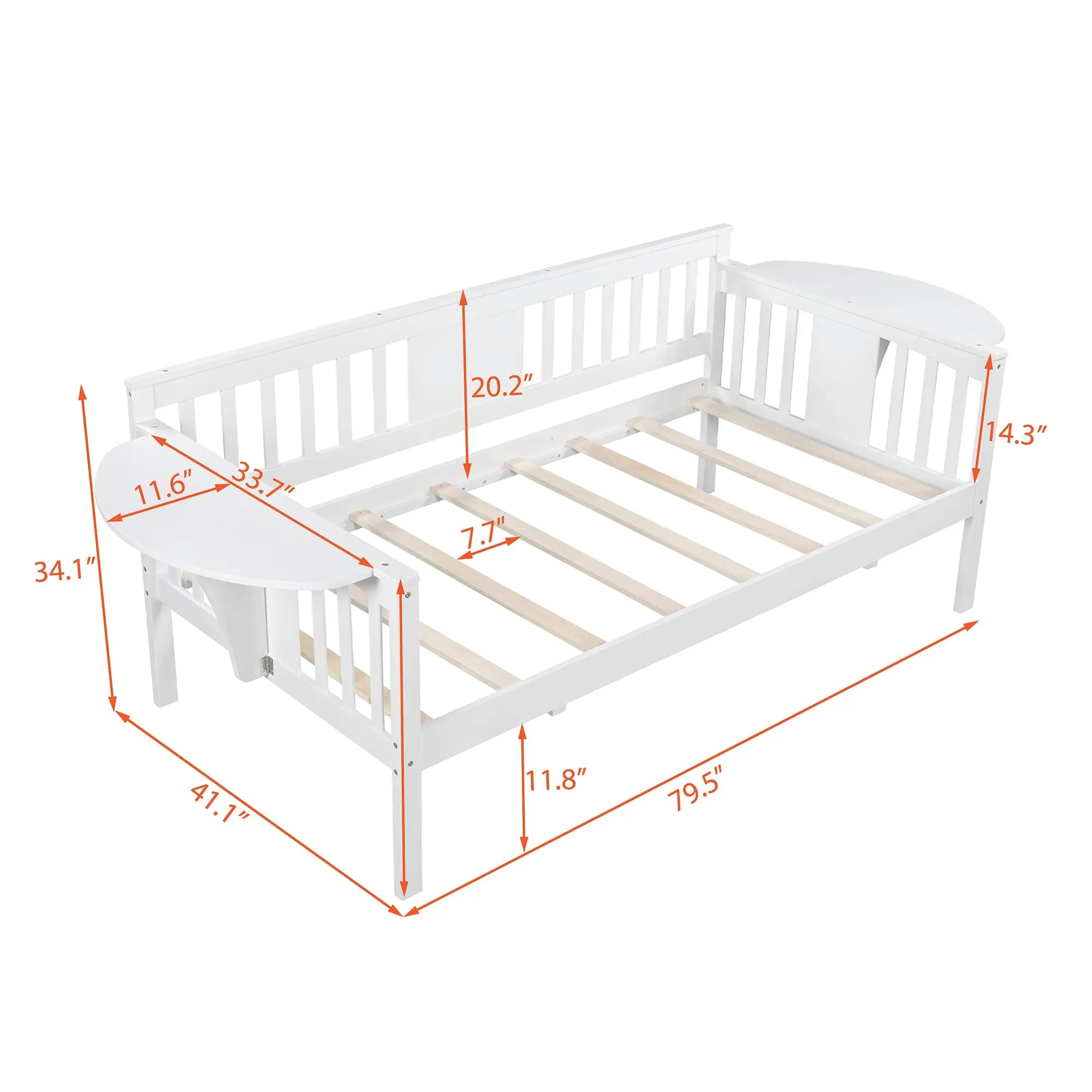 Bellemave® Wood Daybed with Small Foldable Table - Bellemave
