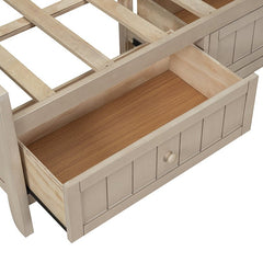 Bellemave® Wood Daybed with Storage Shelves and 3 Drawers - Bellemave
