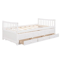 Bellemave® Wood Daybed with Trundle and Drawers - Bellemave