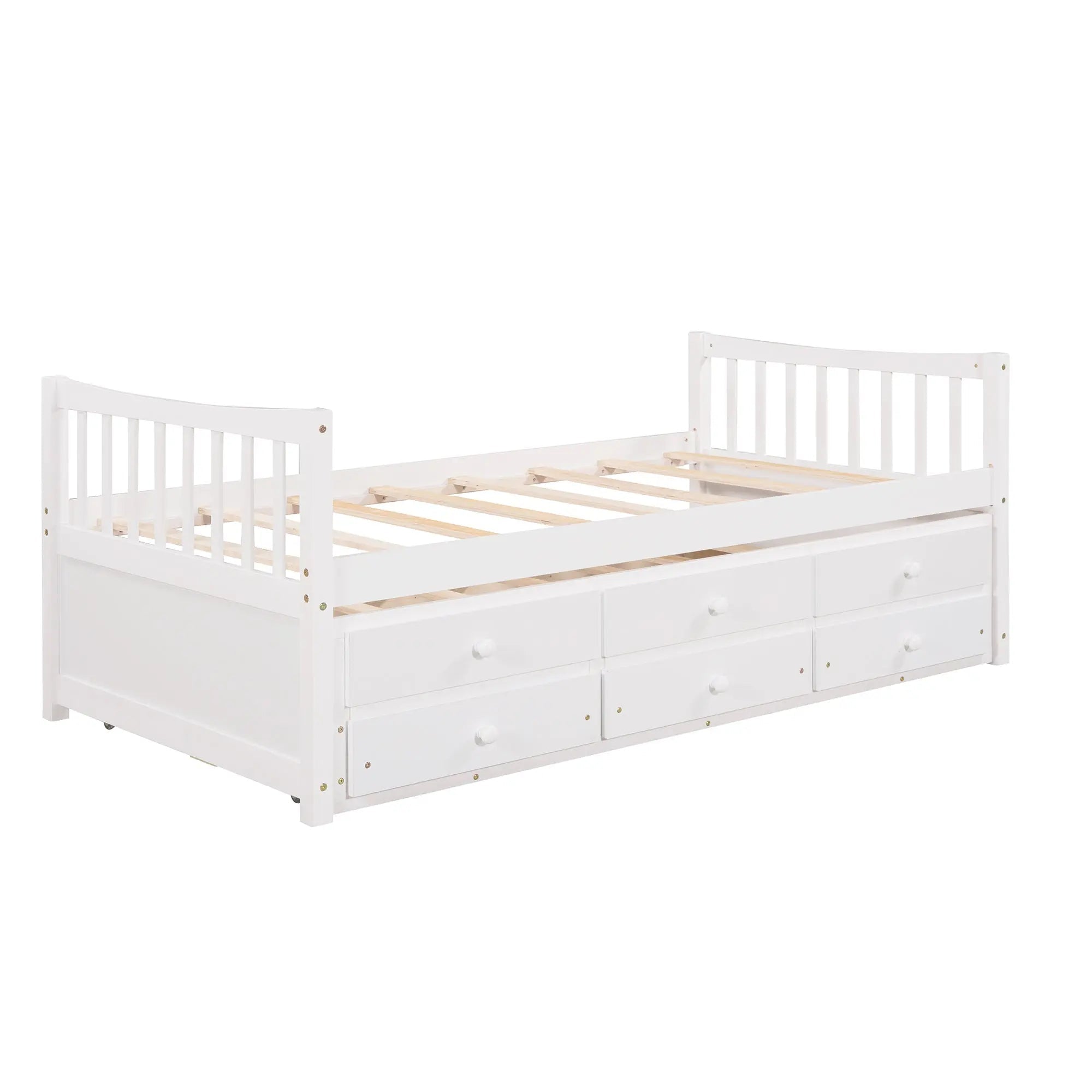 Bellemave® Wood Daybed with Trundle and Drawers - Bellemave